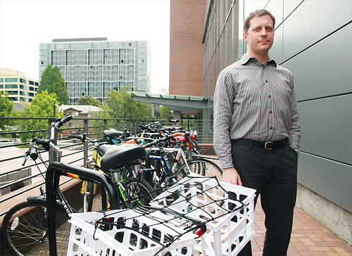 Bike commuting: Transportation Options Manager Ian Stude considers Bike to PSU a success . More than 1,000 riders logged hours this year.