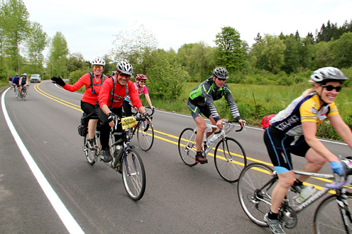 Lung and leg power: Reach the Beach riders pedal for the coast during the 2012 event. More than 2,700 riders participate this year and at least $500,000 was raised.