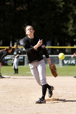 Shutout machine: Pitcher Anna Bertrand threw 10 shutouts this season. The Vikings lost the Eugene Regonials this weekend, ending their season 28-25.