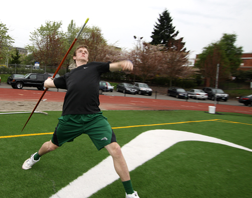 Throwing gold  Senior Sean Mackelvie won the Big Sky Champion men’s javelin throw. He qualified for regionals along with Geronne Black, who won the women’s 100-meter.