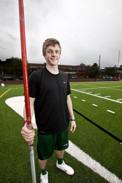Eyeing gold: Sean MacKelvie broke Portland State’s javelin record earlier this month in Austin, Texas. He competes in nationals on June 7 in Des Moines, Iowa.