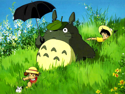 Spirit animal: A couple of cute kids make friends with a big, cuddly creature in My Neighbor Totoro.