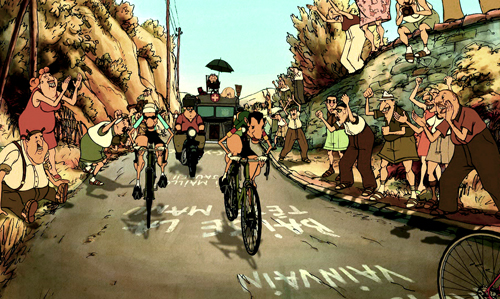 Tour de France: A young man named Champion races away from the French mafia in The Triplets of Belleville.