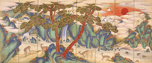 Screenshot: This panoramic painted screen will be one of several discussed by Dr. Charles Lachman during his upcoming lecture. Photo courtesy of Dr. Charles Lachman.