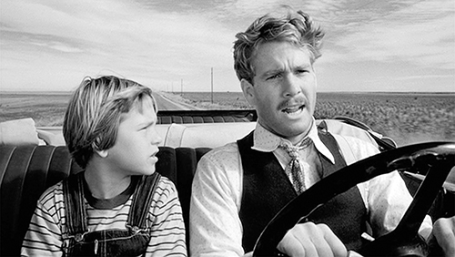 ON THE ROAD: Tatum and Ryan O’Neal star in Paper Moon, which is playing at PSU this week. Photo from Screened.com