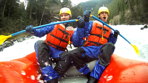 Rafting on the Clackamas River is one of the highlights of the Outdoor Program’s schedule this year. On March 16, participants will spend the day navigating the waters with a group of experienced guides from PSU. Photo of courtesy of Nathan Shoutis.