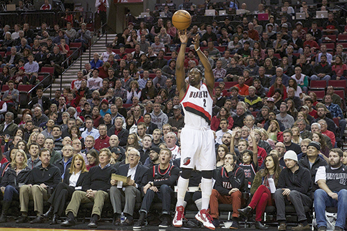 Wesley Matthews scored 23 points in a loss to Utah on Monday. Photo © Bruce Ely/The oregonian
