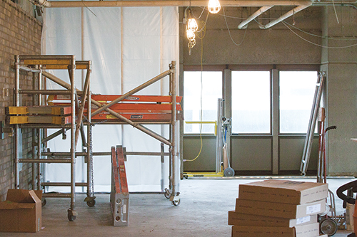 Renovations are underway at PSU’s Millar Library. Photo by Jinyi Qi.