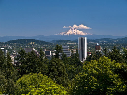 The city of portland boasts one of the greenest cityscapes in the country. Photo © Thinhouse.