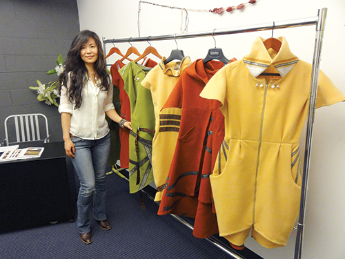 Portland via Mongolia: Fashion Forward designer Lisha Xie is inspired by her Mongolian heritage, which she displayed in her collection at last weekend’s show. Photo by Caroline Mcgowan.