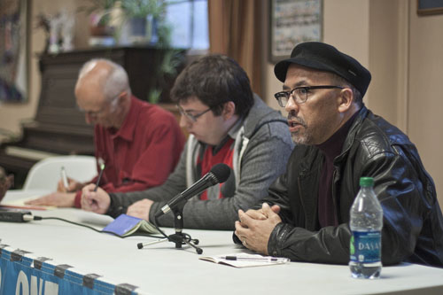 On Saturday, the International Socialist Organization hosted Bill Fletcher Jr., a renowned Marxist and labor activist, who spoke before a modest yet passionate crowd at the United Church of Christ in Northeast Portland. Photo by Miles Sanguinetti.