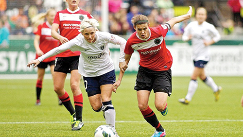 Christine Sinclair came through with a goal in the 84th minute to give Portland the victory on Saturday. Photo © Craig Mitchelldyer/Portland Thorns FC