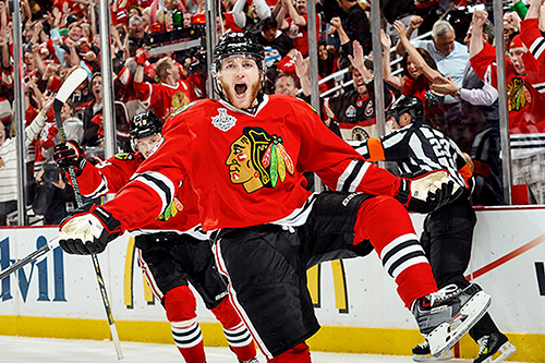 Patrick Kane and the Chicago Blackhawks claimed the 2013 Stanley Cup with a closely contested series victory over the Boston Bruins in six games. Photo © Getty Images / Bill Smith 
