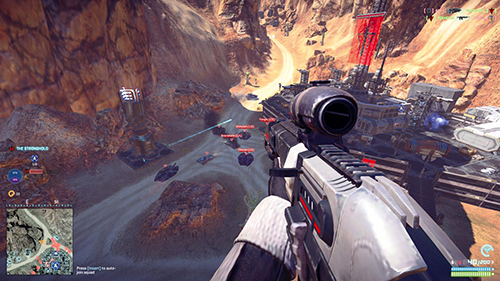 Combat comes on a planetary scale in Sony Online Entertainment’s PlanetSide 2. Photo © Future Publishing Limited
