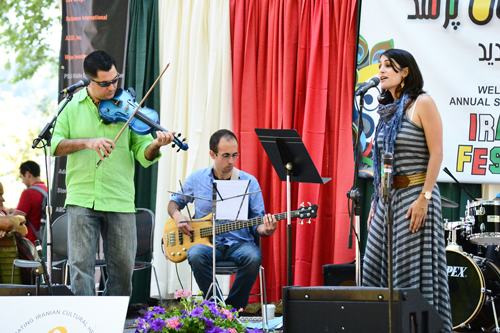 Raz, a Latin-Middle Eastern fusion ensemble, performs at Saturday’s festival. Photo at Brian Nguyen.