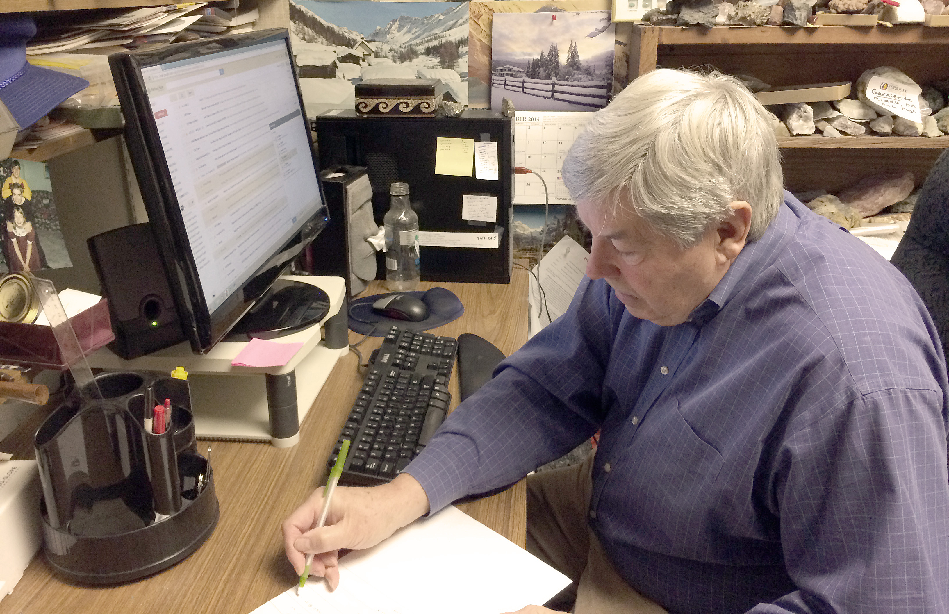 Dr. Scott Burns, Professor Emeritus, PSU Geology. December 30, 2014. Photo by Joseph Thiebes.