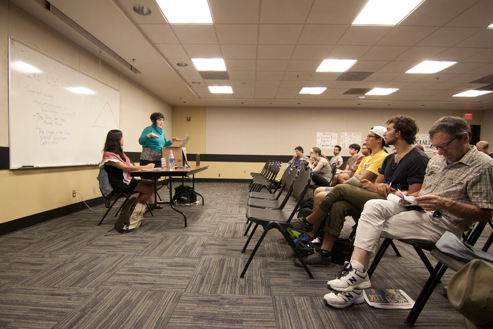 The event took place in SMSU room 294 on August 11th. Photo by Miles Sanguinetti