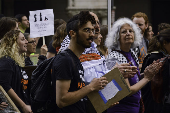 Protesting Israel embassy move to Jerusalem