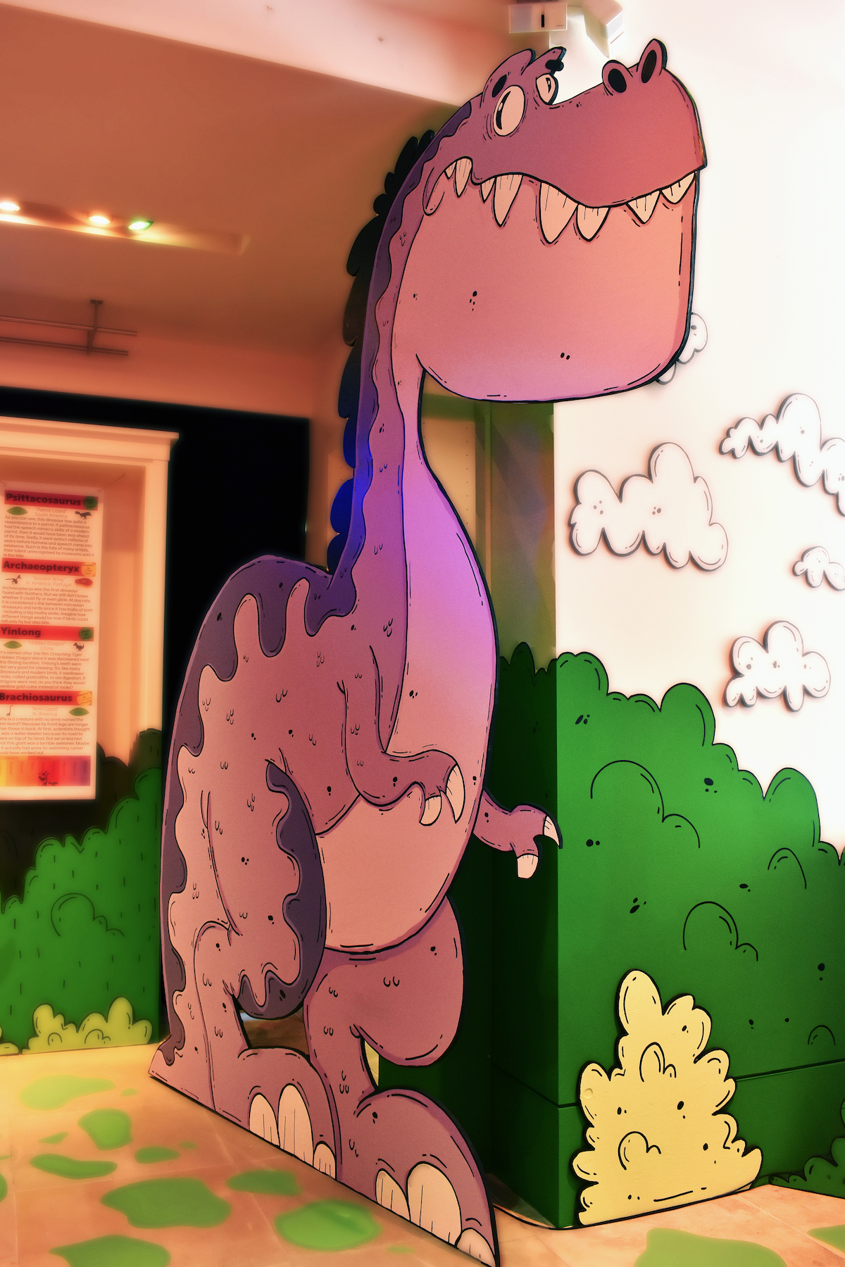 Artist Mike Bennett opens Dinolandia, cartoon dinosaur exhibit in downtown Portland